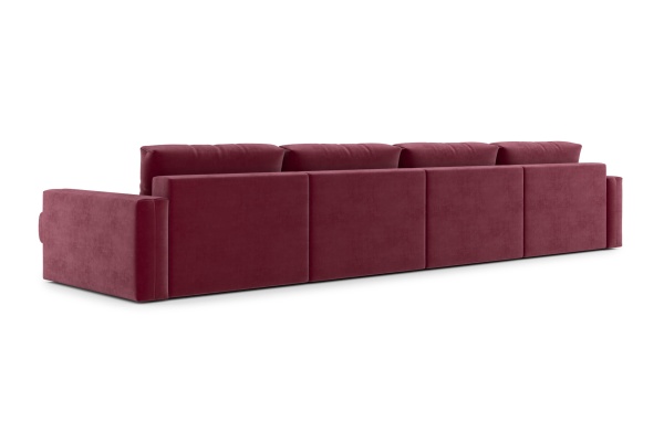 Диван п-образный тик-так Монарх М2О2 бордовый
