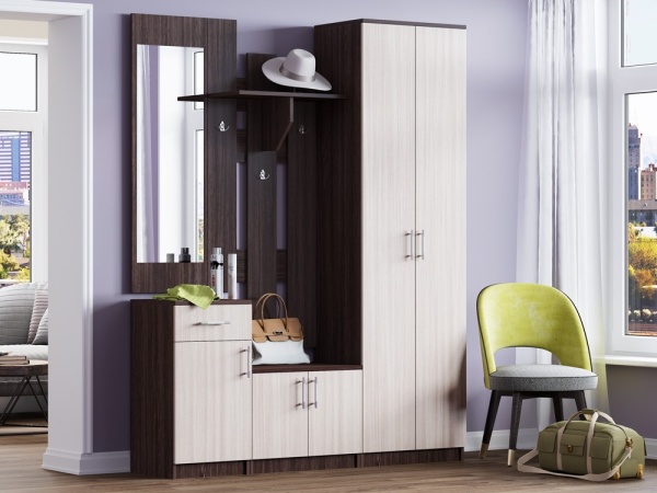 Прихожая Вавилон-2 Венге/Ясень Шимо Светлый (1,6х2,15х0,425) 