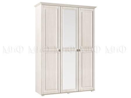 Шкаф 3-х Створчатый Элит-1 МДФ Сандал Светлый (Ш-1500 мм x В-2236 мм x Г-528 мм)