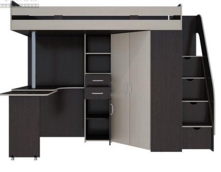 Кровать-Чердак Мийа (Д-2432хШ-1800хГ-645 мм)/Разные Цвета