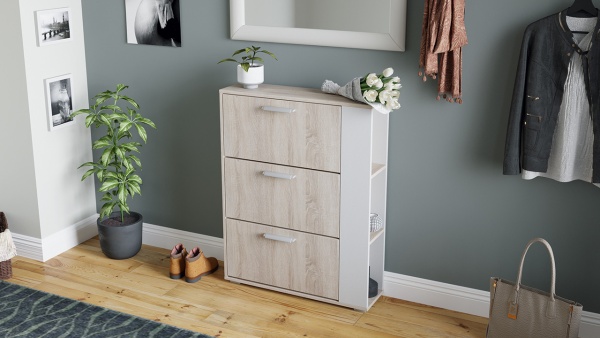 Тумба для Обуви «Элегия» Тип 1 Разные Цвета (Ш-790 мм x В-1016 мм x Г-226 мм)