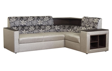 Угловой Диван с Полками Магнолия №1/Разные Цвета Ш-2570 х Г-1900 х В-960 мм