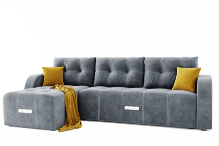 Диван Угловой Сан-Франциско Ножками-Кубышками Ш-2670 х Г-1570 х В-800 мм/Спальное место Ш-1570 х Г-2270 мм