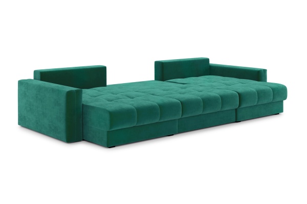 Диван п-образный тик-так Монарх М1О2 изумрудный
